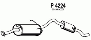 Rear muffler in the group  at  Professional Parts Sweden AB (P4224)