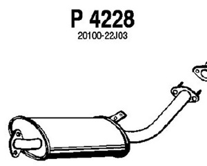 Intermediate muffler in the group  at  Professional Parts Sweden AB (P4228)