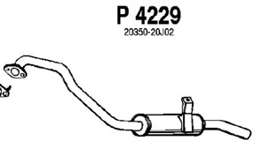 Rear muffler i gruppen Tillflligt dolda artiklar hos  Professional Parts Sweden AB (P4229)