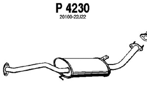 Intermediate muffler in the group  at  Professional Parts Sweden AB (P4230)