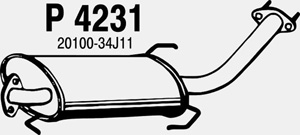 Intermediate muffler i gruppen Tillflligt dolda artiklar hos  Professional Parts Sweden AB (P4231)