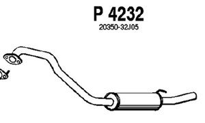 Rear muffler i gruppen Tillflligt dolda artiklar hos  Professional Parts Sweden AB (P4232)