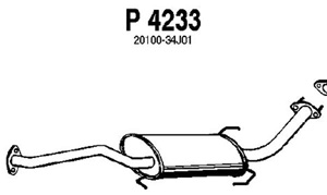 Intermediate muffler in the group  at  Professional Parts Sweden AB (P4233)