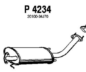 Intermediate muffler in the group  at  Professional Parts Sweden AB (P4234)