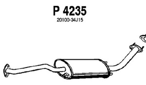 Intermediate muffler in the group  at  Professional Parts Sweden AB (P4235)