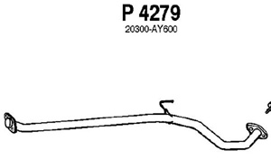 Intermediate pipe in the group  at  Professional Parts Sweden AB (P4279)