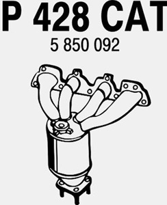 Catalytic converter in the group  at  Professional Parts Sweden AB (P428CAT)