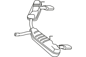 Rear muffler i gruppen Tillflligt dolda artiklar hos  Professional Parts Sweden AB (P43004)