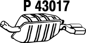 Rear muffler in the group  at  Professional Parts Sweden AB (P43017)