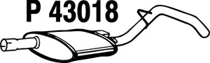 Intermediate muffler in the group  at  Professional Parts Sweden AB (P43018)