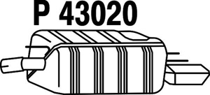 Rear muffler in the group Exhaust parts / Exhaust muffler & kits at  Professional Parts Sweden AB (P43020)