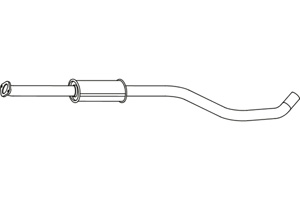 Intermediate muffler in the group  at  Professional Parts Sweden AB (P43024)