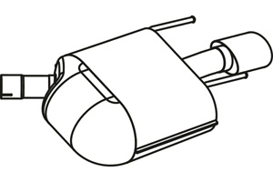 Rear muffler in the group  at  Professional Parts Sweden AB (P43036)