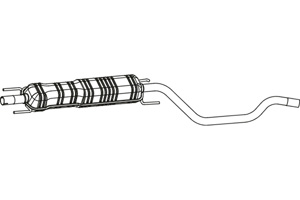 Intermediate muffler in the group  at  Professional Parts Sweden AB (P43041)