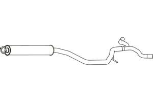 Intermediate muffler in the group  at  Professional Parts Sweden AB (P43045)