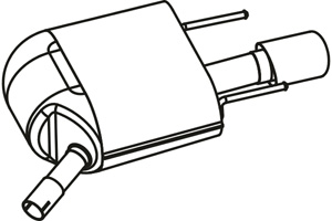 Rear muffler i gruppen Tillflligt dolda artiklar hos  Professional Parts Sweden AB (P43046)