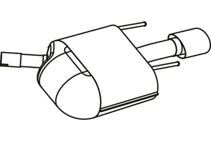 Rear muffler in the group  at  Professional Parts Sweden AB (P43049)