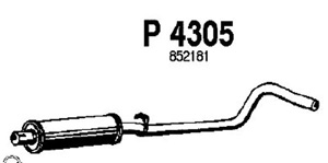 Intermediate muffler in the group  at  Professional Parts Sweden AB (P4305)
