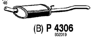 Rear muffler i gruppen Tillflligt dolda artiklar hos  Professional Parts Sweden AB (P4306)