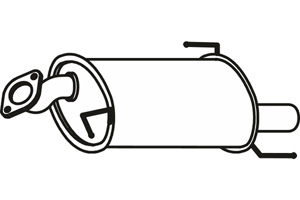 Rear muffler in the group Exhaust parts / Exhaust muffler & kits at Professional Parts Sweden AB (P43061)