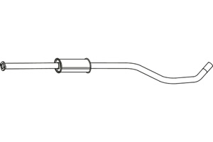 Intermediate muffler in the group  at  Professional Parts Sweden AB (P43065)
