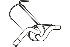 Rear muffler in the group  at  Professional Parts Sweden AB (P43066)