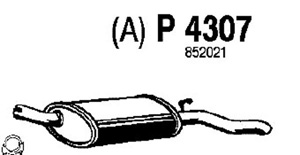 Rear muffler in the group  at  Professional Parts Sweden AB (P4307)
