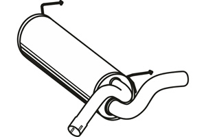 Rear muffler in the group  at  Professional Parts Sweden AB (P43077)
