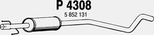 Intermediate muffler in the group  at  Professional Parts Sweden AB (P4308)