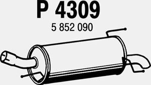 Rear muffler i gruppen Tillflligt dolda artiklar hos  Professional Parts Sweden AB (P4309)