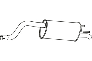 Rear muffler i gruppen Tillflligt dolda artiklar hos  Professional Parts Sweden AB (P43095)