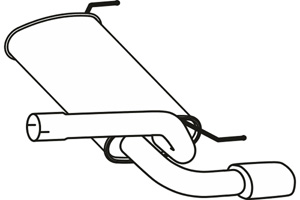 Rear muffler in the group Exhaust parts / Exhaust muffler & kits at  Professional Parts Sweden AB (P43118)