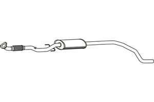 Intermediate muffler in the group Exhaust parts / Exhaust muffler & kits at  Professional Parts Sweden AB (P43124)