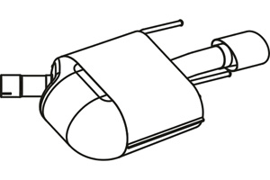 Rear muffler in the group Exhaust parts / Exhaust muffler & kits at  Professional Parts Sweden AB (P43138)