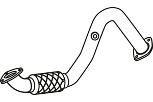 Front pipe in the group Exhaust parts / Exhaust muffler & kits at  Professional Parts Sweden AB (P43142)