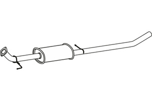 Intermediate muffler in the group Exhaust parts / Exhaust muffler & kits at Professional Parts Sweden AB (P43143)