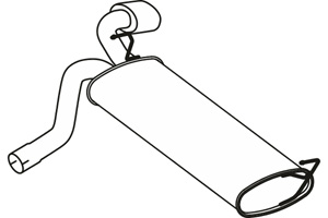 Rear muffler in the group Exhaust parts / Exhaust muffler & kits at  Professional Parts Sweden AB (P43152)