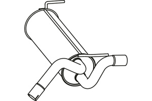 Rear muffler in the group Exhaust parts / Exhaust muffler & kits at  Professional Parts Sweden AB (P43154)