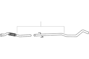 Intermediate pipe in the group  at  Professional Parts Sweden AB (P4327)