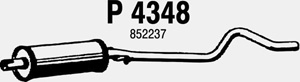 Intermediate muffler in the group  at  Professional Parts Sweden AB (P4348)