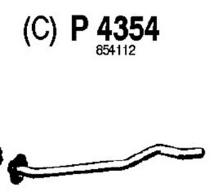 Intermediate pipe in the group  at  Professional Parts Sweden AB (P4354)