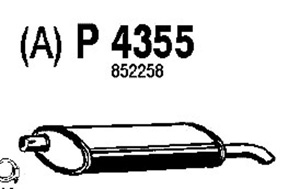 Rear muffler in the group  at  Professional Parts Sweden AB (P4355)