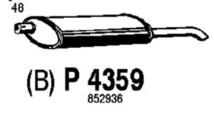 Rear muffler in the group  at  Professional Parts Sweden AB (P4359)