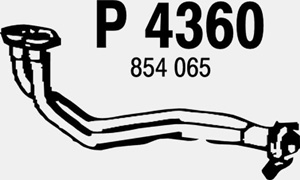 Front pipe in the group  at  Professional Parts Sweden AB (P4360)