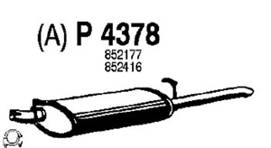 Rear muffler in the group  at  Professional Parts Sweden AB (P4378)