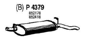 Rear muffler i gruppen Tillflligt dolda artiklar hos  Professional Parts Sweden AB (P4379)