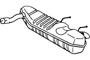 Rear muffler in the group  at  Professional Parts Sweden AB (P4387)