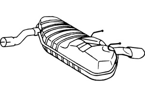 Rear muffler in the group  at  Professional Parts Sweden AB (P4388)