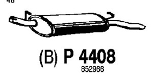 Rear muffler in the group  at  Professional Parts Sweden AB (P4408)