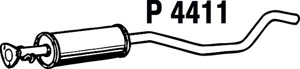 Intermediate muffler in the group  at  Professional Parts Sweden AB (P4411)